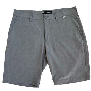 Travis Mathew Shorts Mens 34 Pockets Button‎ Lightweight Outdoors Chino Gray